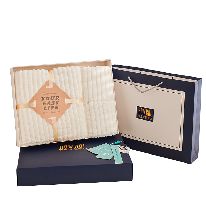 罗曼罗兰（ROMROL）舒柔毛浴巾礼盒（单位：套） 白色